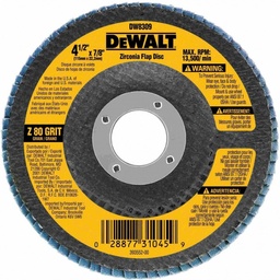 [DW8309] Disco Flap 4-1/2" x 7/8" Grano 80 Dewalt