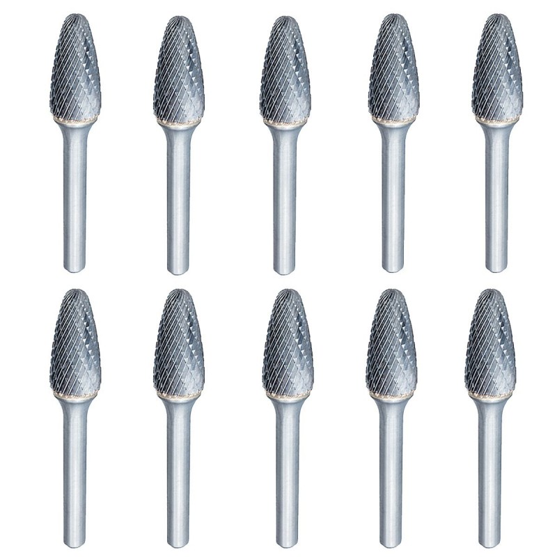 Fresa Carburadas P/Esmeril Recto Set 10Pcs Makita