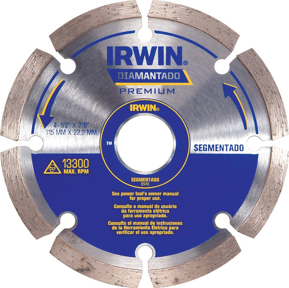 Disco Diamantado Segmentado 4-1/2" (115 mm) Irwin