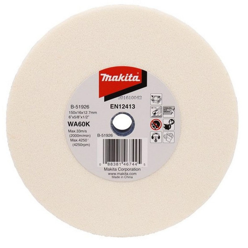 Rueda Abrasiva para Esmeril de Banco 6" B-51926 Makita