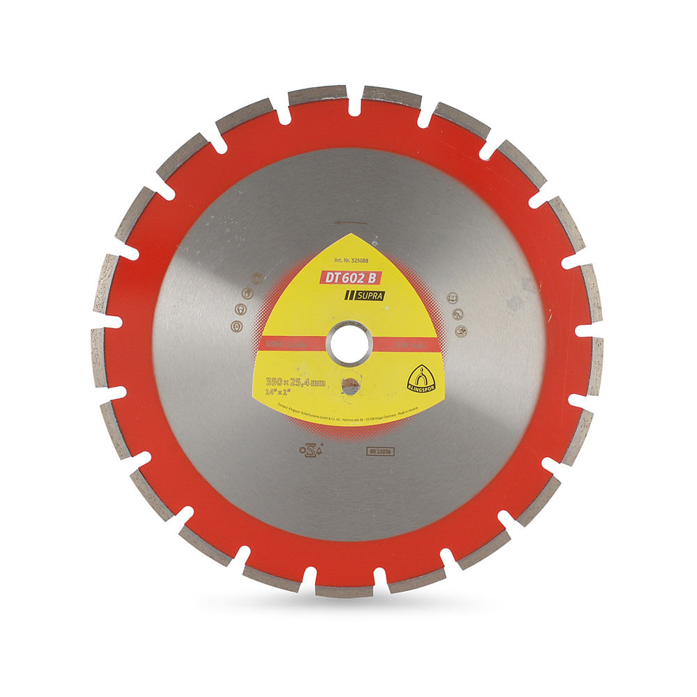 Disco Diamantado 14" Concreto Dt/Supra/Dt602B/S/350X3,2X25,4/21W/9 Klingspor
