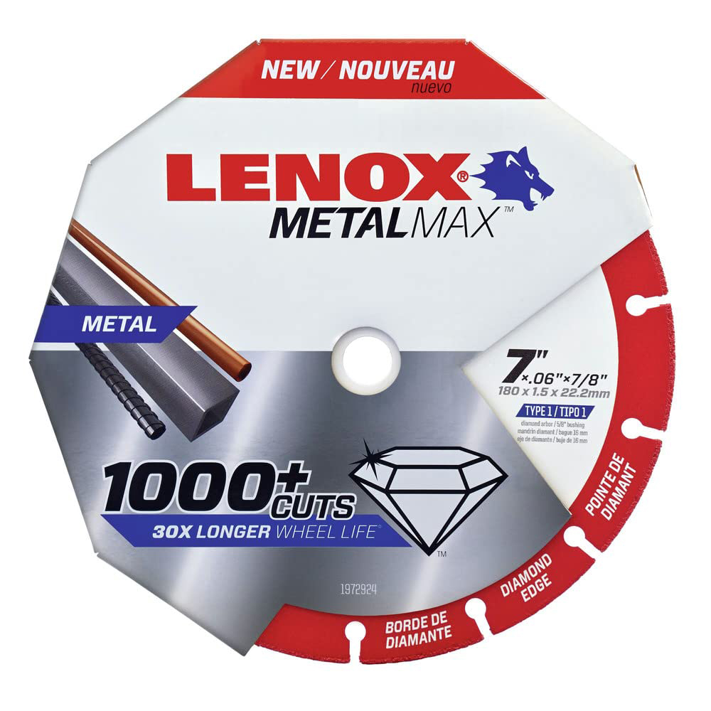 Disco Diamantado Metalmax Corte Metal 7" X 7/8" Lenox
