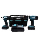 Combo Lxt 18V : Taladro Dhp453 + Atornillador Impacto Dtd156 + 2 X 1.5Ah + C. Estándar + Maletin Makita