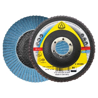 Discos Flap 4-1/2" G60 Concavo base Fibra Vidrio 6° Te/Smt104/Cs448X/60/S/Gew/115X2223 Klingspor (E)