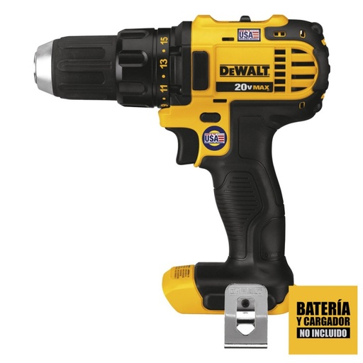 [DCD780B] Taladro Atornillador 1/2" 20V (No Inc. Cargador, ni Bateria). Dewalt