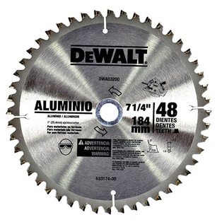Disco Sierra 7-1/4" 48 Dientes Aluminio Dewalt