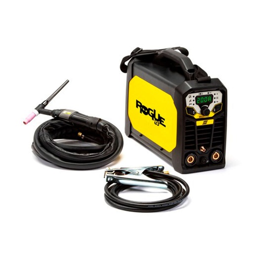 Inversora TIG Rogue ET202iP 200 Amps. (90320580029) Monof. 220V- Inc. Antorcha, Grapa a Tierra y Flujometro Argon/Mezcla - (Ex Buddy TIG 200) Esab (E)