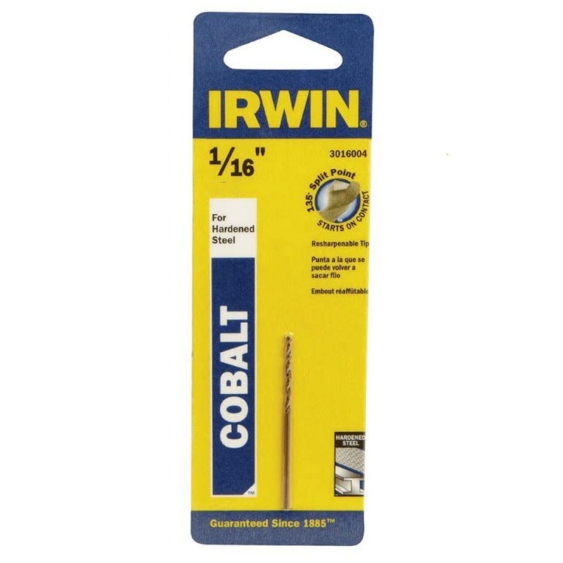 [3016004] Broca HSS Metal Cobalto 1/16" - Blister Irwin