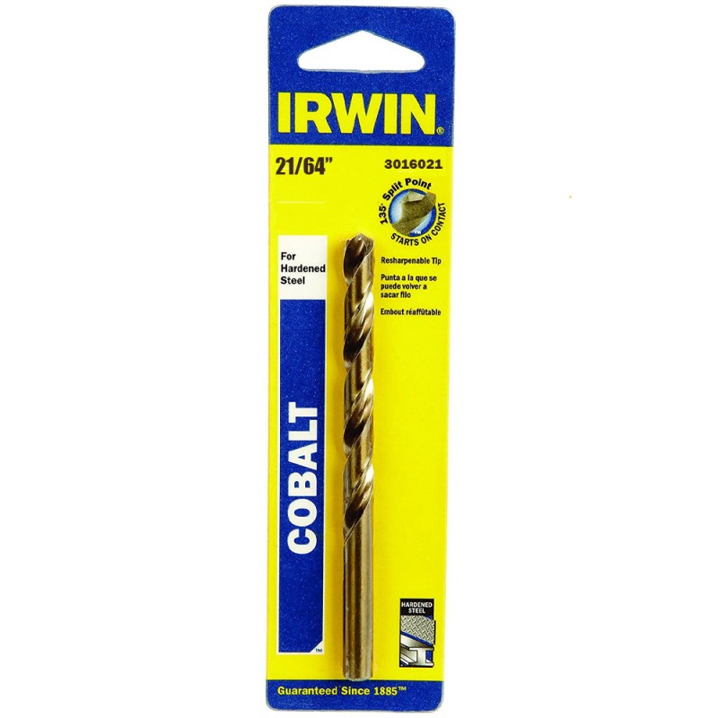 [3016021] Broca HSS Metal Cobalto 21/64" - Blister Irwin