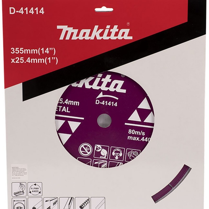[D-41414] Disco Diamantado Para Tuberia / Angulo De Hierro 355 X 25.4 Mm Makita