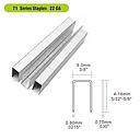 [MSC0425] Grapa en Tira Tapicera Corona 3/8" (9.1 mm) Largo 1/4" (6 mm) Calibre 22 * 10,000 Unid. Maraga (E)