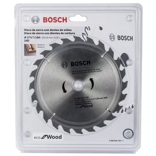 Disco Sierra Circular 7-1/4" x 24D Eco Bosch