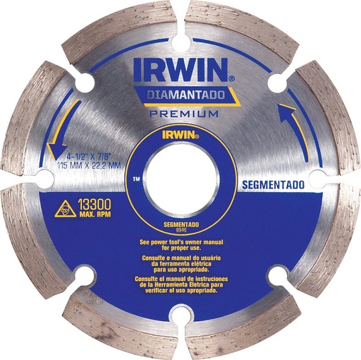 [IW8946] Disco Diamantado Segmentado 4-1/2" (115 mm) Irwin