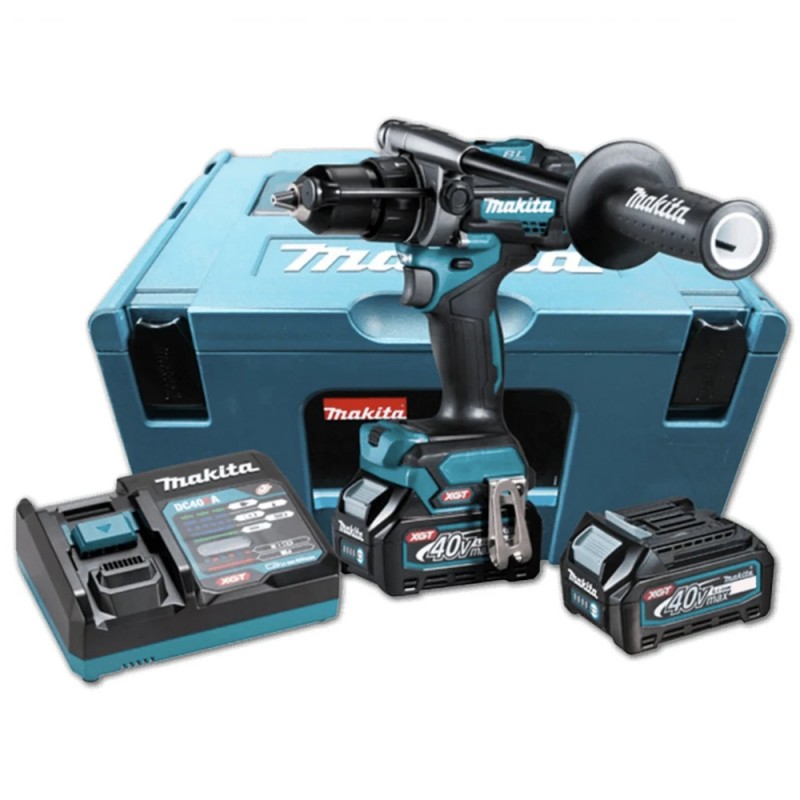 [HP001GM201] Taladro Percutor XGT 40Vmax / 140 - 68 nm / BL - XPT / 2 x 4.0 Ah Makita