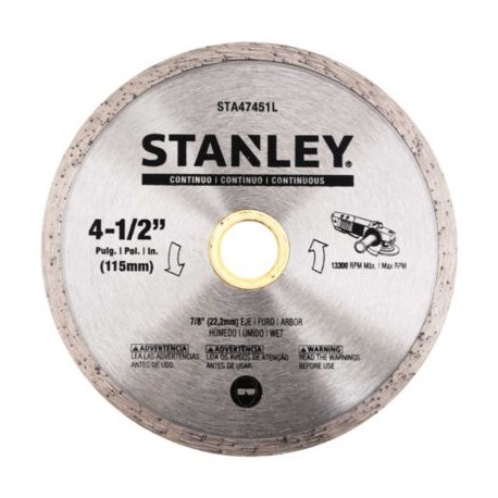 [STA47451L] Disco Diamantado 4-1/2" Continuo Stanley