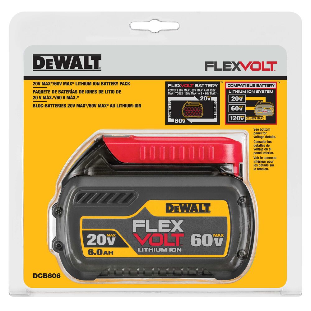 Bateria Premium Compacta Flexvolt 20V/60V 6.0Ah DCB606-B3 Dewalt