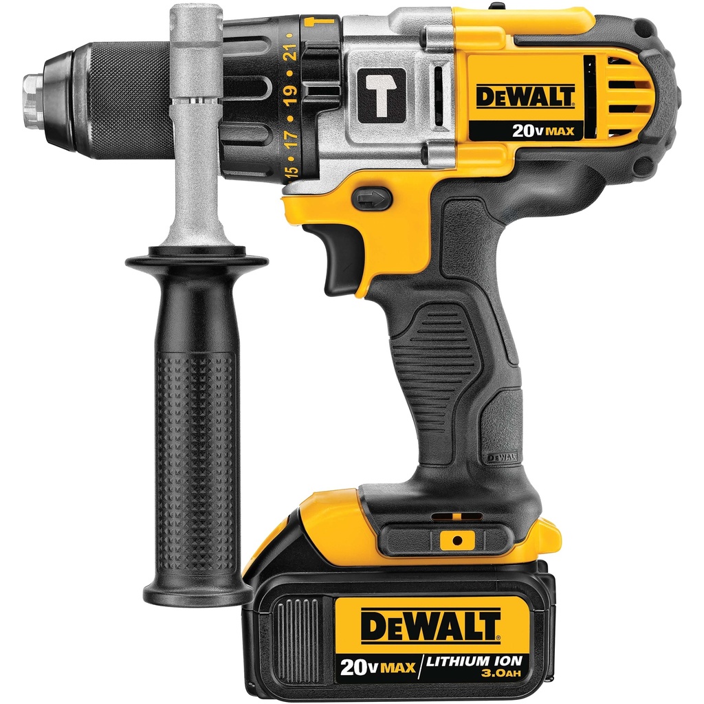 Taladro Atornillador Dewalt 20V. Cargador + 2 Baterias XR 3Ah