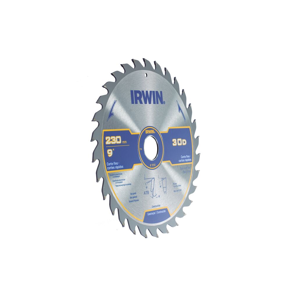 Disco Sierra Circular 9"x30T 30mm 15160 Irwin