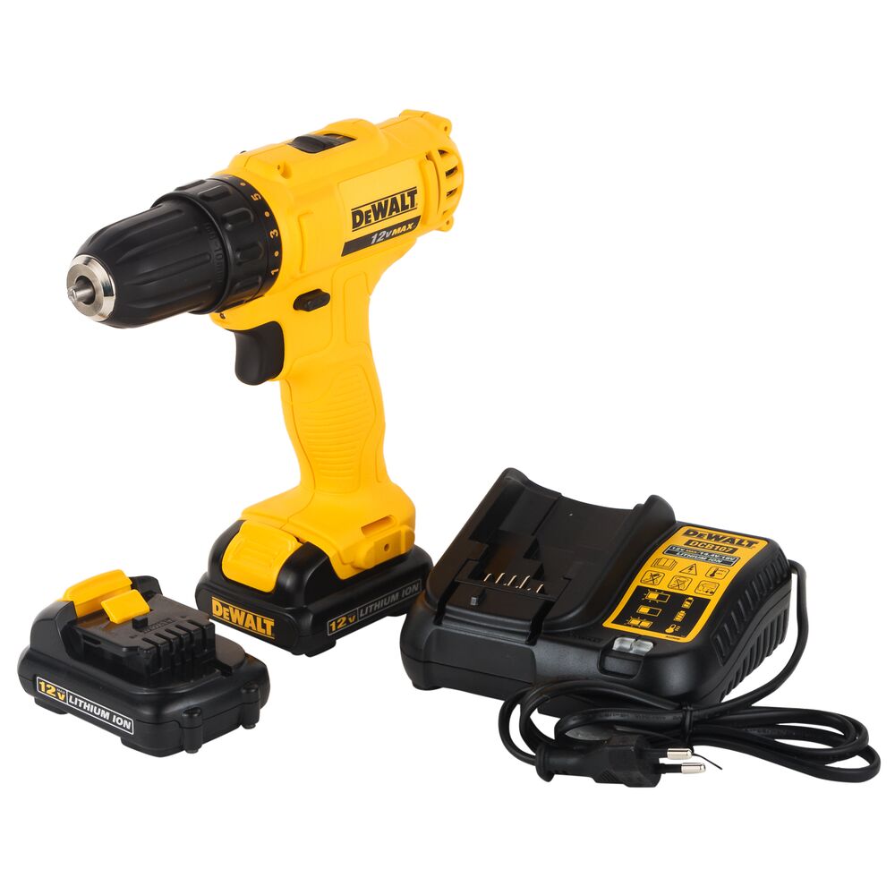 Taladro Atornillador 3/8" Inalambrico 12v Dewalt + 5 sierras copas bimetálicas Lenox