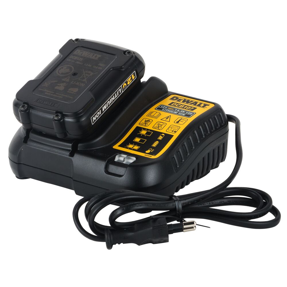 Taladro Atornillador 3/8" Inalambrico 12v Dewalt + 5 sierras copas bimetálicas Lenox