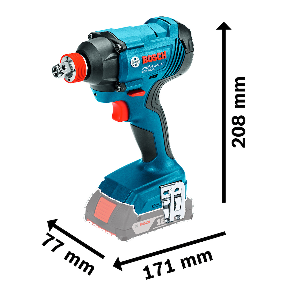 Atornillador o Llave de Impacto 1/2" GDX 180 LI 18V Sin Batería/Ni cargador 0601.9G5.225-000 Bosch