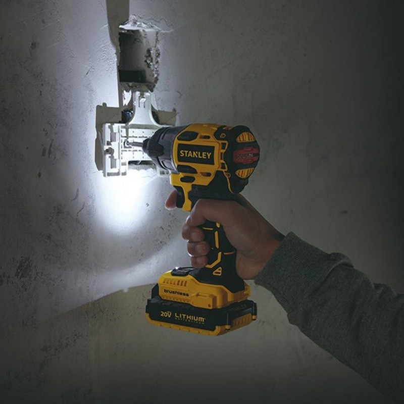 Atornillador de Impacto 1/4" Hex 20V Brushless 2 Bat y Carg Stanley SBI20S2K-BR_6