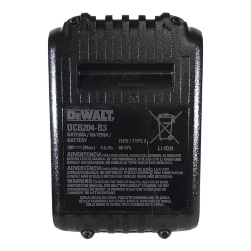 Batería Ion Litio 20V 4.0Ah Dewalt DCB204-B3_6