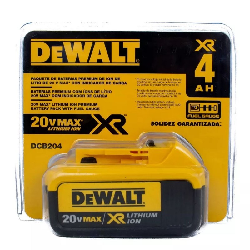 Batería Ion Litio 20V 4.0Ah Dewalt DCB204-B3_7
