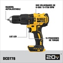 Taladro Percutor 1/2" 20V BRUSHLESS + Atornillador de Impacto 1/4" 20V BRUSHLESS DCK223D2 Dewalt_3