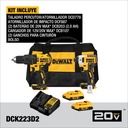 Taladro Percutor 1/2" 20V BRUSHLESS + Atornillador de Impacto 1/4" 20V BRUSHLESS DCK223D2 Dewalt_10