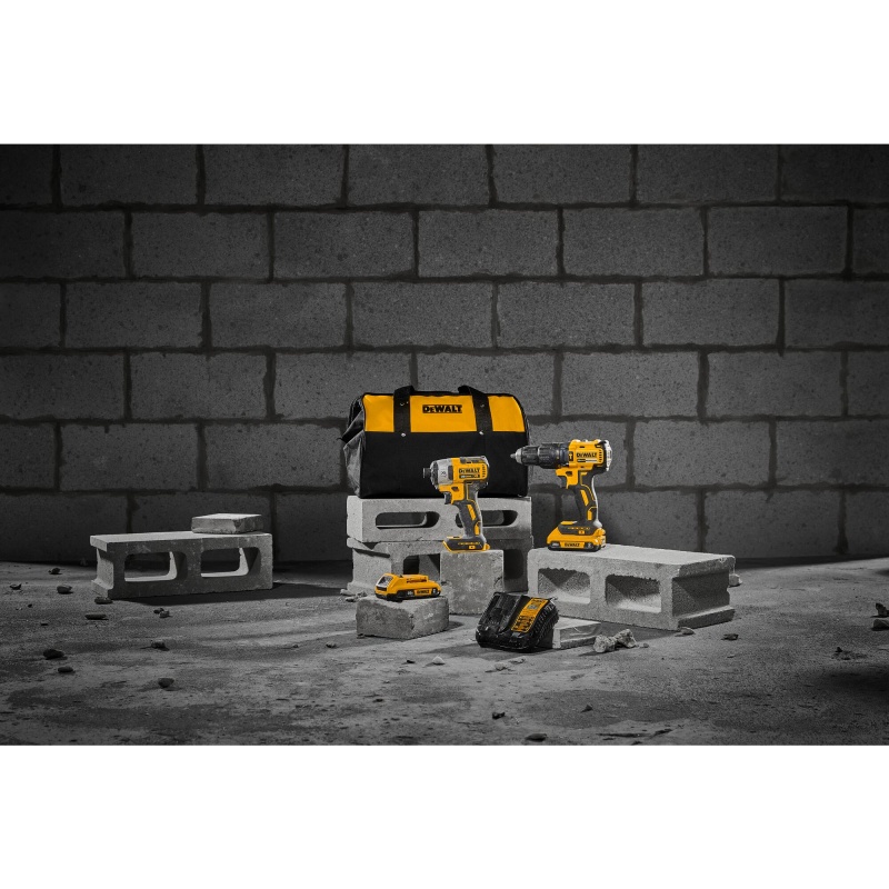 Taladro Percutor 1/2" 20V BRUSHLESS + Atornillador de Impacto 1/4" 20V BRUSHLESS DCK223D2 Dewalt_11