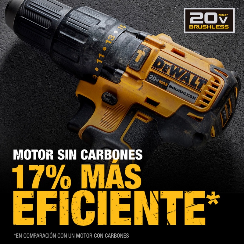 Taladro Percutor 1/2" 20V XR 65Nm 1 Bat 3.0 Ah Dewalt DCD7781L1-B2_7