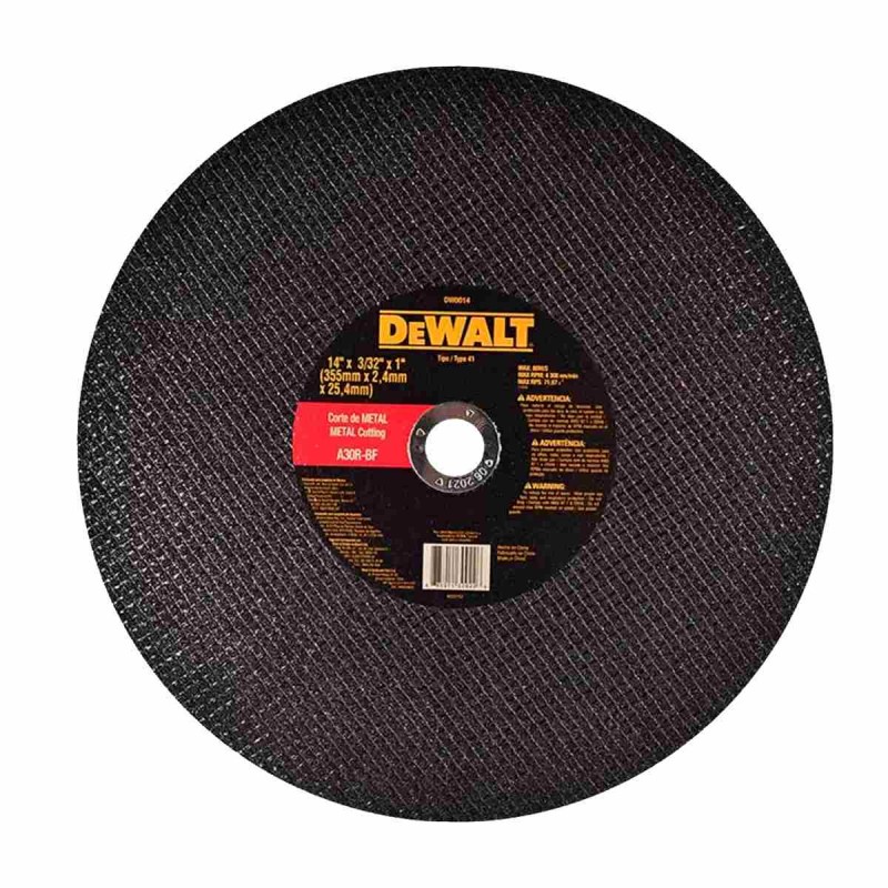 Tronzadora de Metales 14" 2300W + 4 Discos para Tronzadora 14" x 0.12" x 1" Dewalt D28730-K4_4