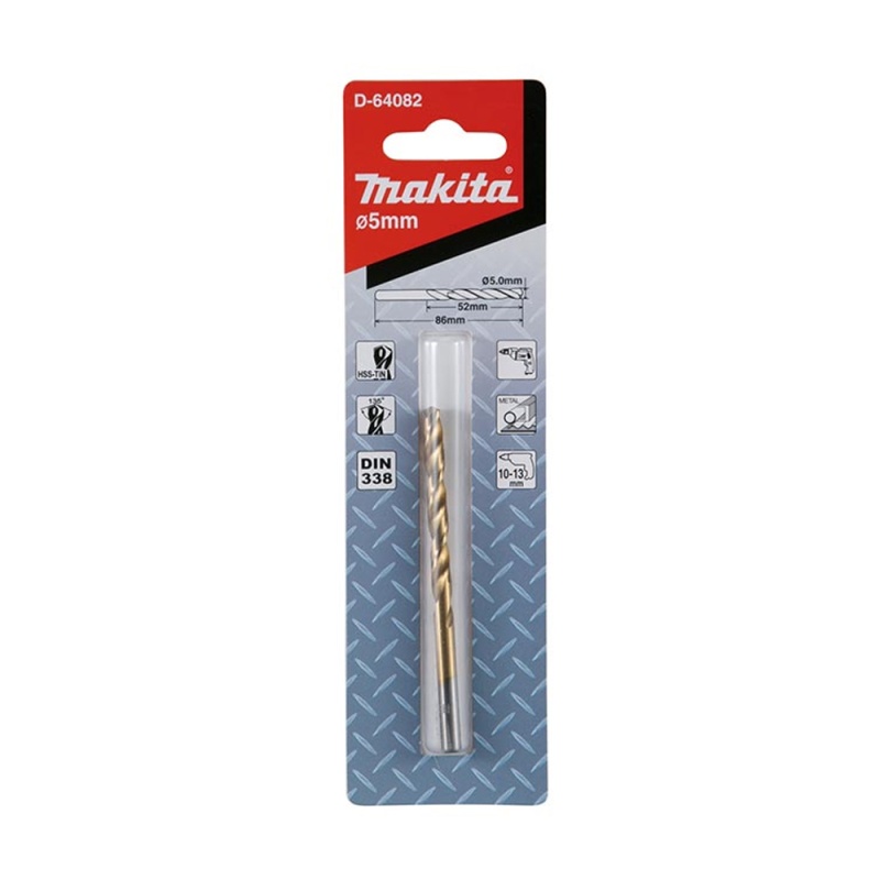 Broca HSS-TIN para Metal 5 x 86mm Makita D-64082_2
