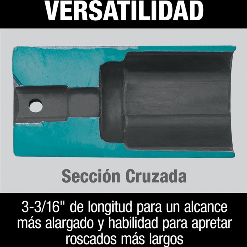 Dado Hexagonal Pulgadas 1/2" x 1" Largo Makita A-96338_4