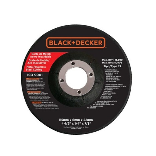 Amoladora Angular 4 1/2" 820W 11000 rpm + Guantes + Lentes Black + Decker G720K-B2C_5