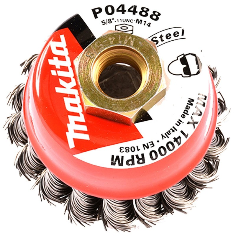Grata 3" pelo 0.5mm copa Trenzado rosca M14 Italia_2