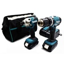 Taladro Percutor 1/2" + Atornillador Impacto 1/4" 18V LXT 2 Bat 1.5 Ah Makita DLX2336SYX_8