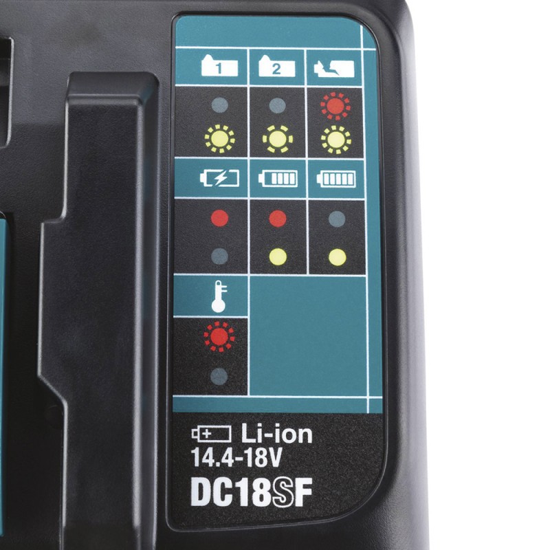 Multicargador 4 Puertos para Baterías de Ion de Litio 14,4V-18V LXT Makita DC18SF_2