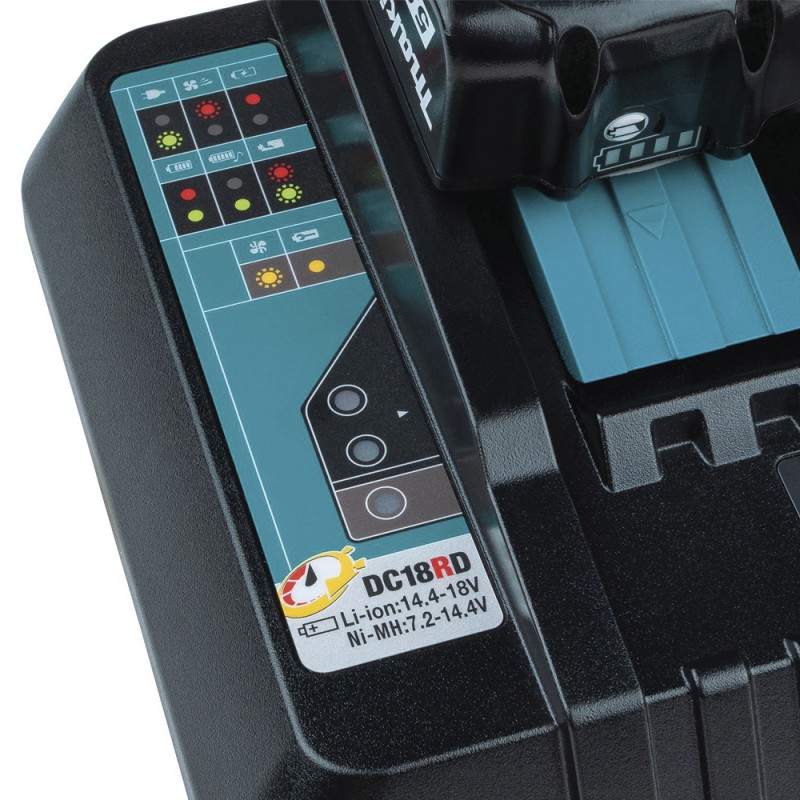 Cargador Dual Óptimo Rápido para Baterías de Ion de Litio 18V LXT Makita DC18RD_2