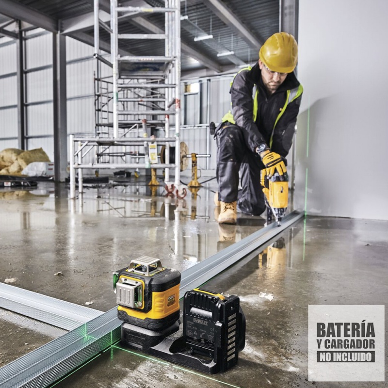 Nivel Láser de 3 Líneas x 360° 12V / 20V Max Luz Verde 30 Mts Baretool Dewalt DCLE34030GB_5