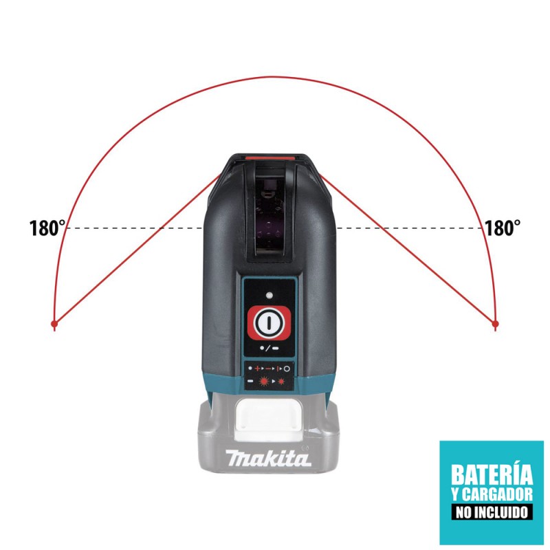 Nivel Laser Rojo Líneas Cruzadas 12V CXT 20 Metros Baretool (Sin Baterías / Sin Cargador) Makita SK105DZ_4