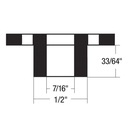 Casquillo Copiador A 7/16" x B 1/2" x C 33/64" para Ruteadora DRT50 / RP0900 / RP1800X / RP2301FC / RT0700C Makita 164776-4_2
