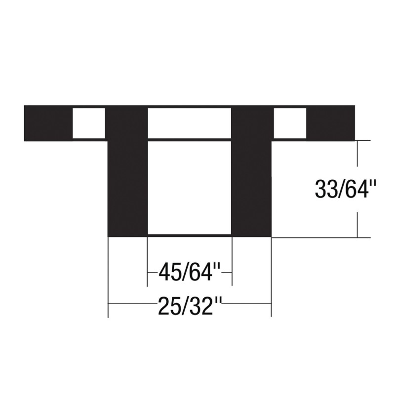 Casquillo copiador A 45/64" x B 25/32" x C 33/64" para Ruteadora DRT50 / RP0900 / RP1800X / RP2301FC / RT0700 Makita 164393-0_2