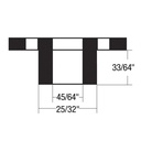 Casquillo copiador A 45/64" x B 25/32" x C 33/64" para Ruteadora DRT50 / RP0900 / RP1800X / RP2301FC / RT0700 Makita 164393-0_2