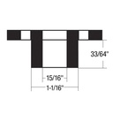 Casquillo Copiador A 15/16" x B 1-1/16" x C 33/64" para Ruteadora DRT50 / RP0900 / RP1800X / RP2301FC / RT0700 Makita 164470-8_2