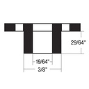 Casquillo Copiador A 19/64" x 3/8" x C 29/64" para Ruteadora DRT50 / RP0900 / RP1800X / RP2301FC / RT0700 Makita 164379-4_2