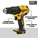 Taladro Atornillador 1/2" 20V XR Inc 2 Bat y Carg Dewalt DCD7771D2-B2_2