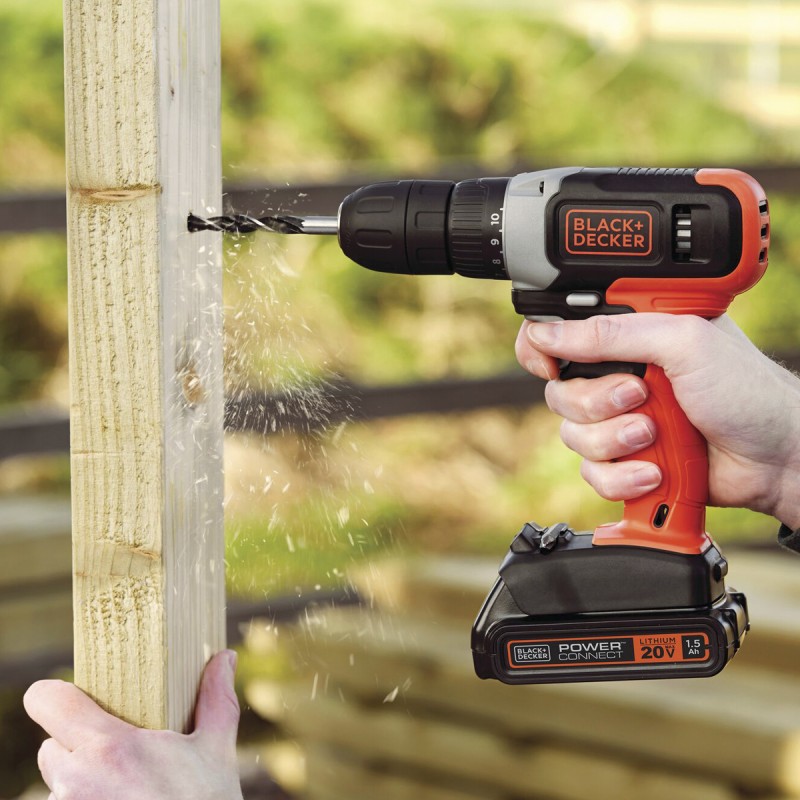 Taladro Atornillador 3/8" 20V 37Nm 1 Bat 1.5 Ah Black + Decker BCD702C1-B2_10
