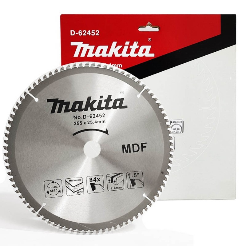 Disco de sierra para melamine 10" x 25.4 mm x 2.60 mm 84 Dientes D-62452 Makita_2
